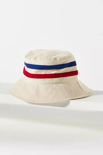 By Anthropologie Stripe Bucket Hat In Blue
