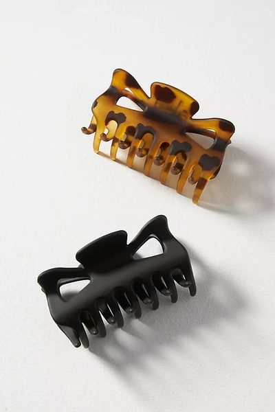 Kitsch Jumbo Claw Clips, Set Of 2 In Black