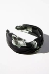 By Anthropologie Everly Satin Knot Headband In Black