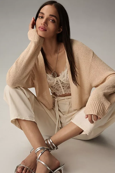 By Anthropologie Longline Cardigan Sweater In Pink