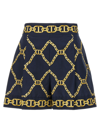 TWINSET CHAIN PRINT SHORTS BERMUDA, SHORT BLUE