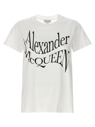 Alexander Mcqueen Logo-print Cotton T-shirt In White