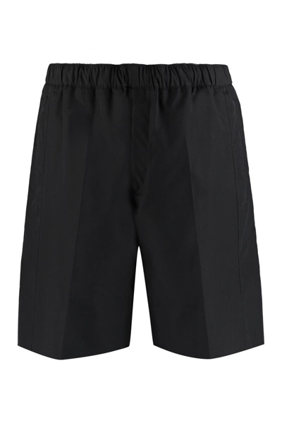 Alexander Mcqueen Cotton Bermuda Shorts In Black