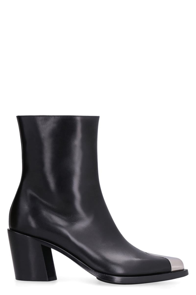 Alexander Mcqueen Punk Ankle Boots In Black