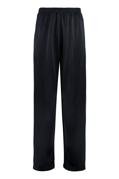 Balenciaga Techno Fabric Track Trousers In Blue