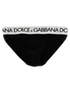 Dolce & Gabbana Black Midi Stretch Cotton Brief