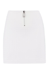 Bottega Veneta Contrast Stitching Mini Skirt In White
