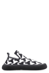 Bottega Veneta Black Ripple Sneakers In Multicolor