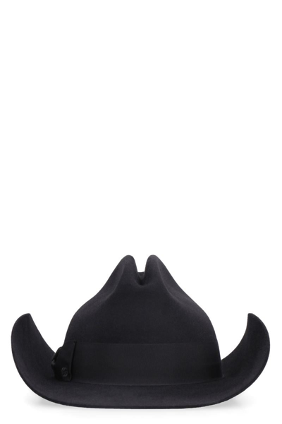 Gucci Felt Fedora Hat In Black