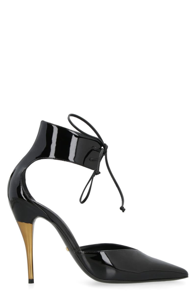 Gucci Patent Leather Pointy-toe Pumps In Black
