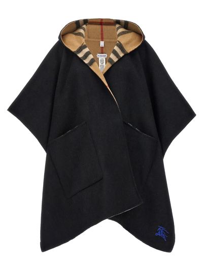 Burberry Cashmere Cape In Multicolor