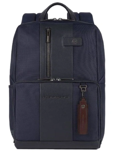 Piquadro Blue Laptop And Ipad® Backpack In Black