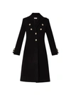 LIU •JO BLACK COAT IN SOFT WOOL CLOTH