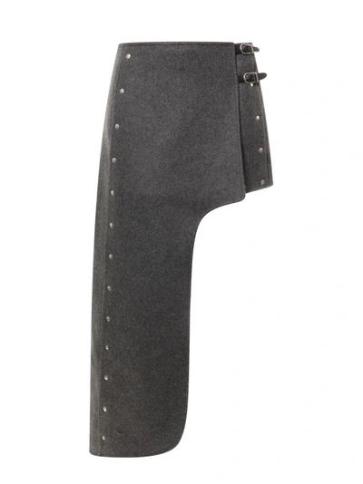 Durazzi Milano Studded Amazon Skirt Asimmetrical Skirt In Grey