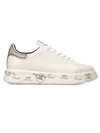 Premiata Belle 6548 Sneakers In Butter Leather In White