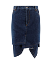 SACAI DENIM ASYMMETRIC SKIRT