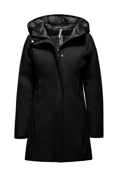 Bomboogie Padded Parka With Hood In Black