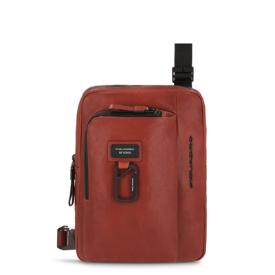 Piquadro Ipad Bag With Pocket In Brown