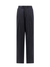 GIORGIO ARMANI SILK BLEND TROUSER WITH FRONTAL PINCES