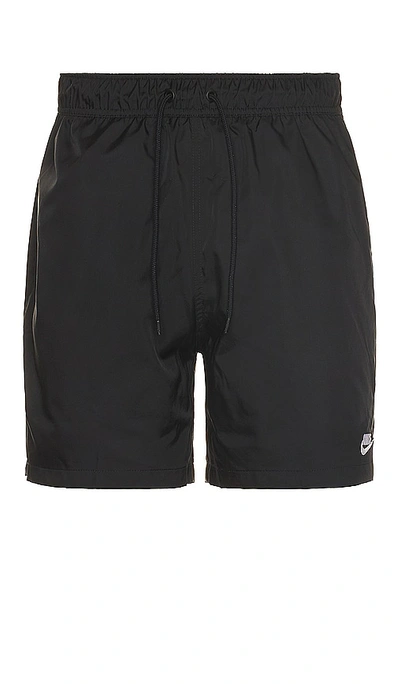 Nike Club (nsw) Woven Flow Shorts In Black & White