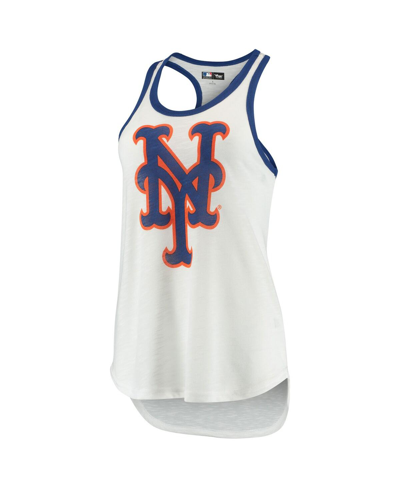 G-iii 4her By Carl Banks White New York Mets Tater Racerback Tank Top