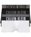 Calvin Klein Assorted 3-pack Performance Microfiber Trunks In Black,grey Sky,white