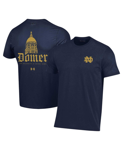 Under Armour Men's  Navy Notre Dame Fighting Irish Domer 2-hit T-shirt