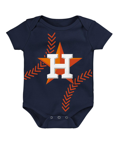 Outerstuff Babies' Newborn And Infant Boys And Girls Navy Houston Astros Running Home Bodysuit