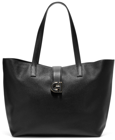 Cole Haan Simply Everything Medium Leather Tote In Black