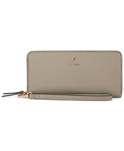 Nine West Linnette Small Zip Around Wallet With Wristlet In Pumice