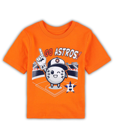 Outerstuff Babies' Toddler Boys And Girls Orange Houston Astros Ball Boy T-shirt