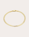 ZOE LEV WOMEN'S DIAMOND BEZEL CUBAN LINK BRACELET