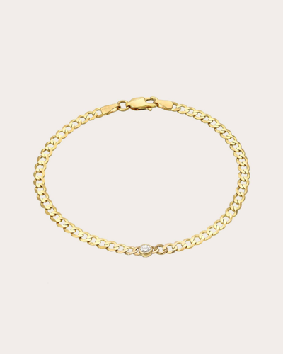 ZOE LEV WOMEN'S 14K GOLD DIAMOND CUBAN LINK BRACELET