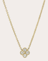 ZOE LEV WOMEN'S LARGE DIAMOND CLOVER PENDANT NECKLACE