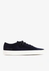 Common Projects Achilles Low Grained Leather Sneaker In Blue