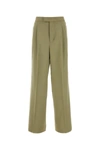 AMI ALEXANDRE MATTIUSSI AMI WOMAN GREEN VISCOSE BLEND PANT