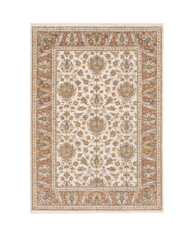 Jhb Design S Kumar Kum08 Rust And Ivory 3'3" X 5' Area Rug In Rust,ivory