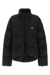 Balenciaga Black Polyester Blend Padded Oversize Jacket In Black