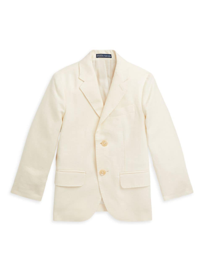 Polo Ralph Lauren Kids' Little Boy's & Boy's Linen Suit Jacket In Light Cream