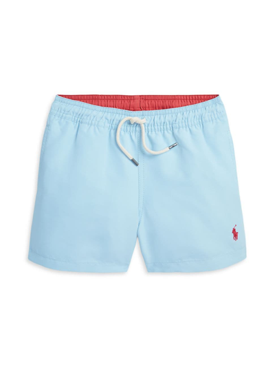 Polo Ralph Lauren Kids' Little Boy's & Boy's Logo Swim Trunks In Blue Hyacinth