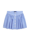 Polo Ralph Lauren Kids' Little Girl's & Girl's Striped Poplin Skirt In Blue White