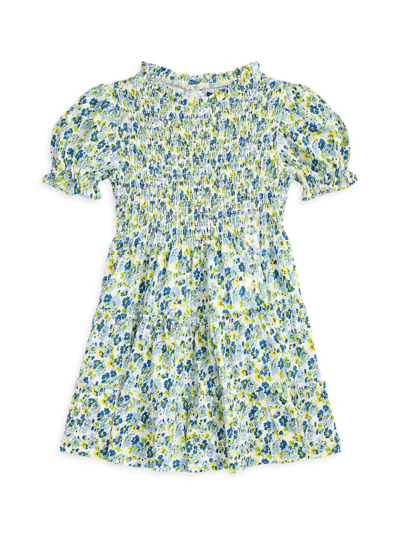 Polo Ralph Lauren Kids' Little Girl's Floral Smocked Puff-sleeve Dress In Alma Foral