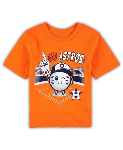 Outerstuff Babies' Infant Boys And Girls Orange Houston Astros Ball Boy T-shirt