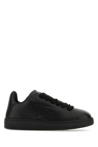 BURBERRY BURBERRY MAN BLACK LEATHER BOX SNEAKERS