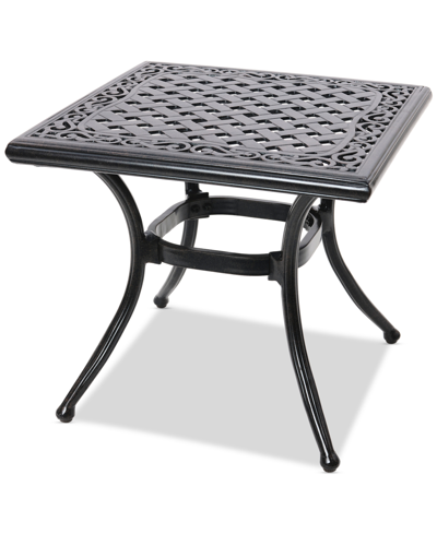 Agio Wythburn Mix And Match 20" Square Cast Aluminum Outdoor End Table In Pewter Finish