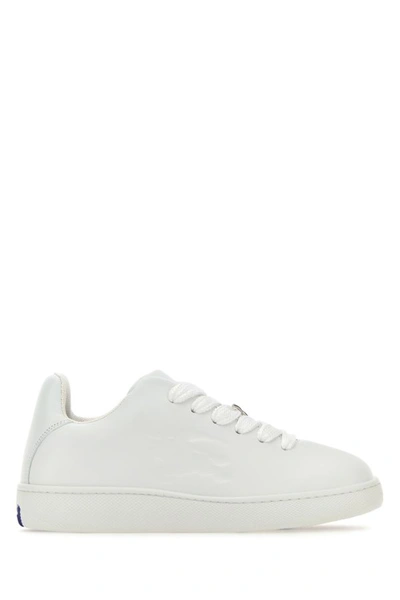 BURBERRY BURBERRY MAN WHITE LEATHER BOX SNEAKERS