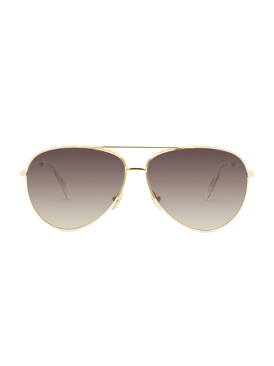 Celine Men's Endura 59mm Navigator Sunglasses In Gold