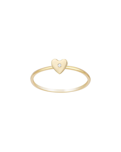 Ariana Rabbani 14k Yellow Gold Heart With One Diamond Ring