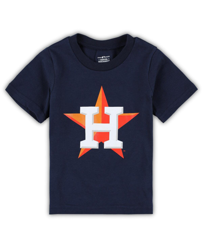 Outerstuff Babies' Toddler Boys And Girls Navy Houston Astros Team Crew Primary Logo T-shirt