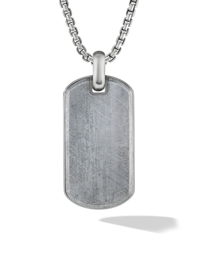 David Yurman Men's Chevron Tag In Sterling Silver In Gray